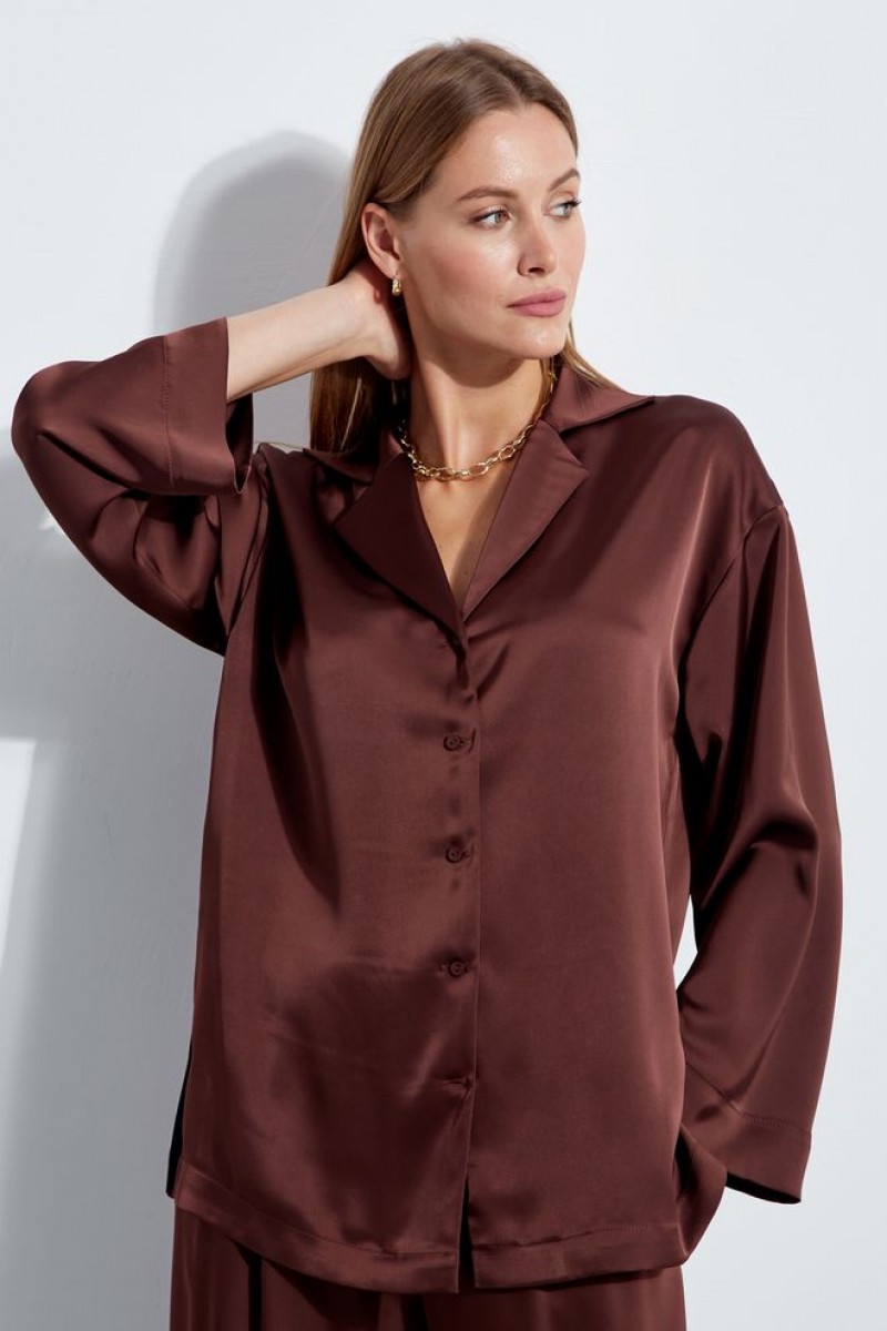 Блузка 4530 шоколад