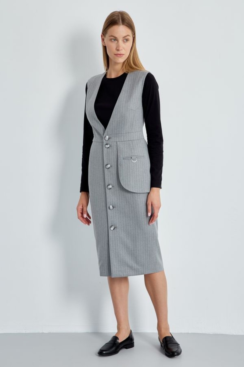 Сарафан 4497 серый 