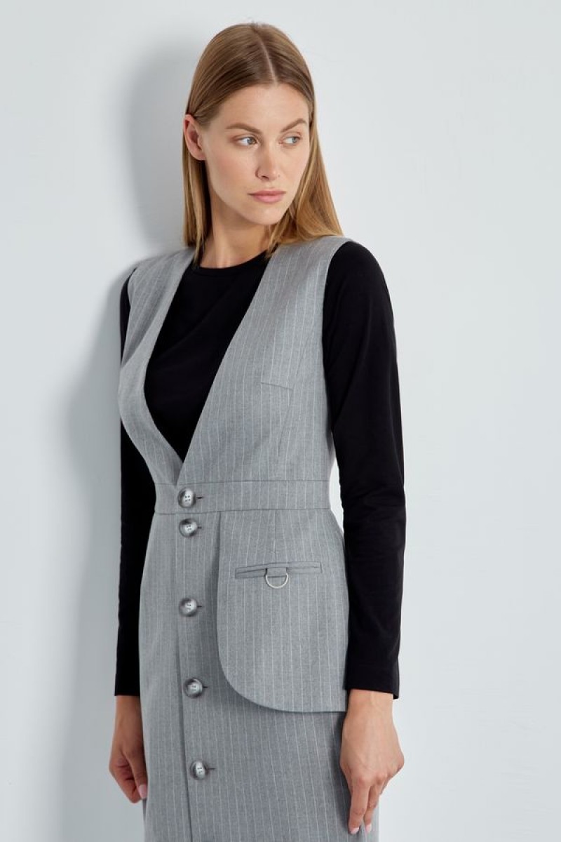 Сарафан 4497 серый 