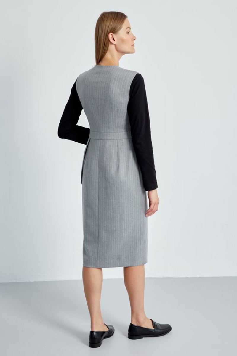 Сарафан 4497 серый 