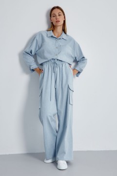 Брюки 4465 голубой 