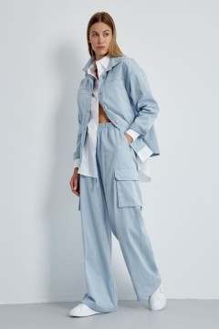 Рубашка 4485 голубой 