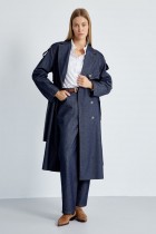 Плащ 4442 темно-синий