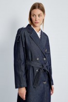 Плащ 4442 темно-синий