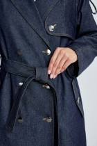 Плащ 4442 темно-синий