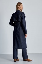 Плащ 4442 темно-синий