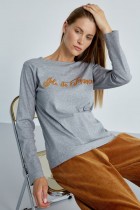 Лонгслив 4504 серый меланж