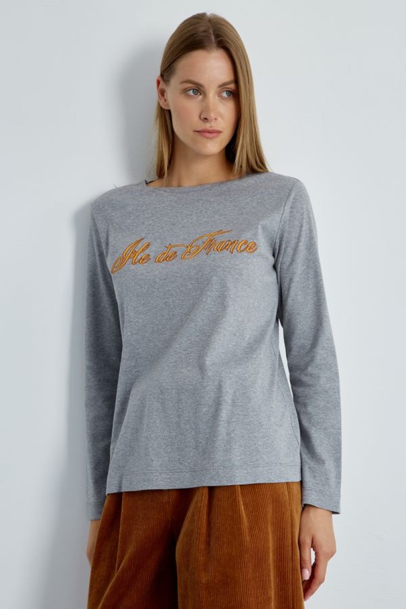 Лонгслив 4504 серый меланж