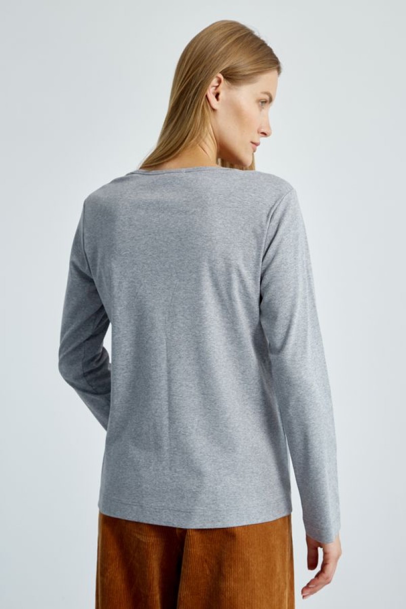 Лонгслив 4504 серый меланж