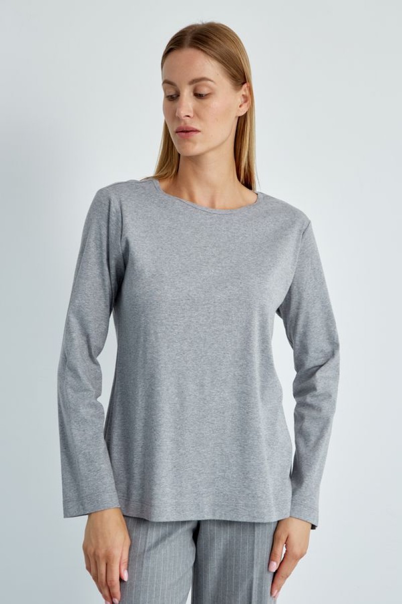 Лонгслив 4354 серый меланж