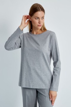 Лонгслив 4354 серый меланж