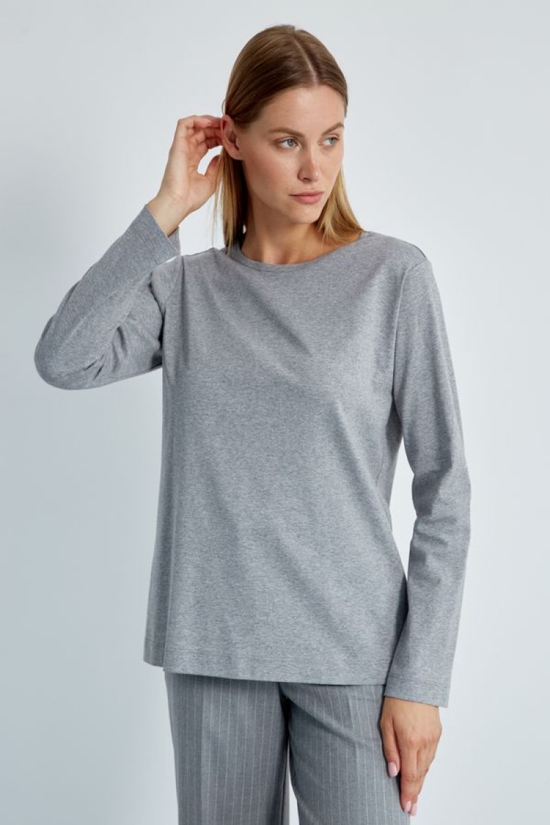Лонгслив 4354 серый меланж