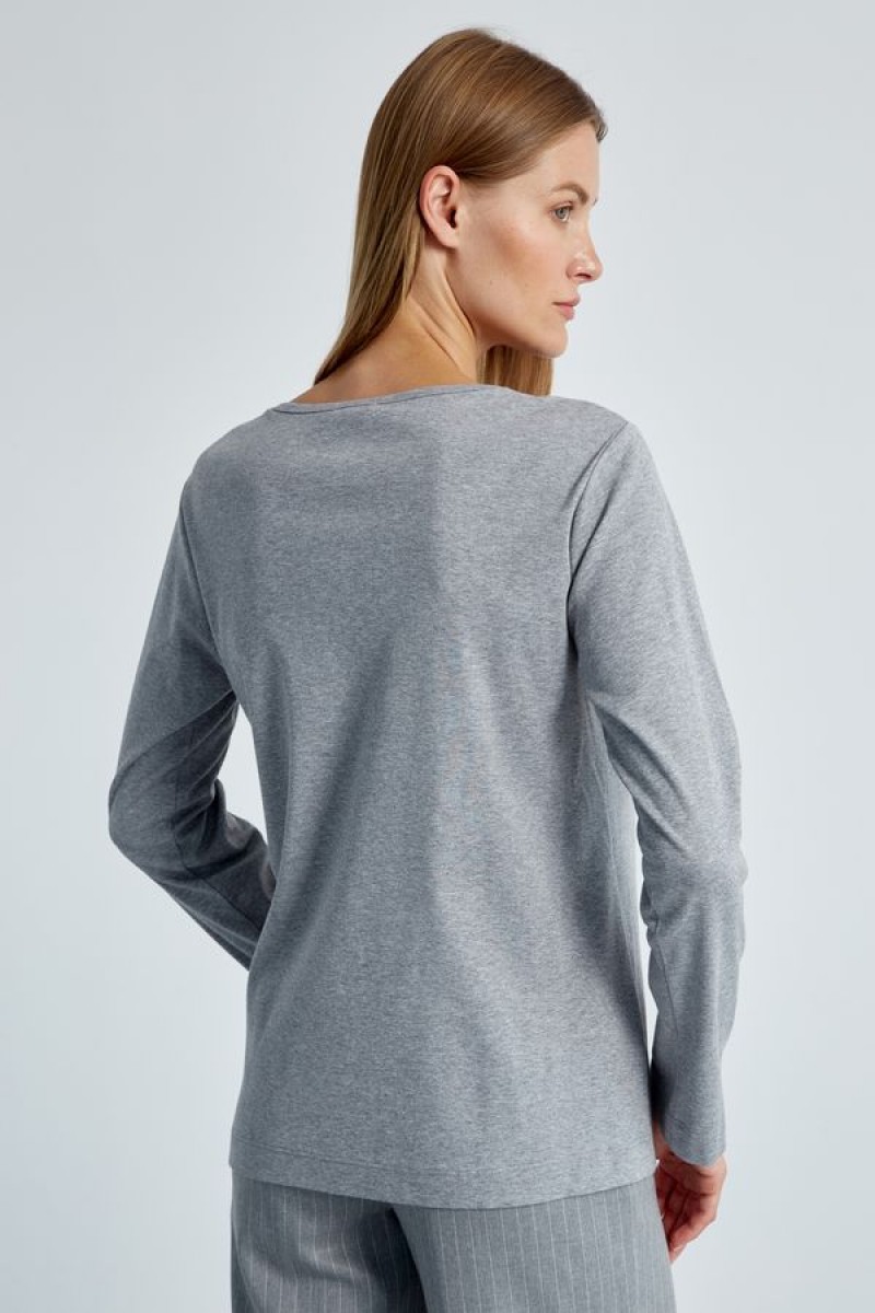 Лонгслив 4354 серый меланж
