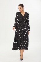 Платье 4350 черный в горох