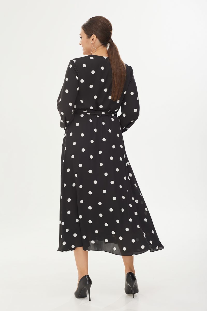Платье 4350 черный в горох