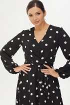 Платье 4350 черный в горох